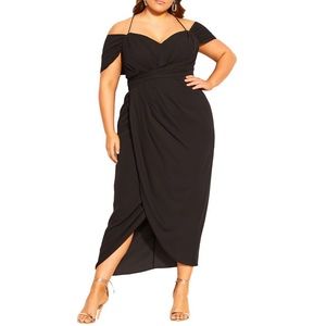 City Chic Entwine Cold Shoulder Dress